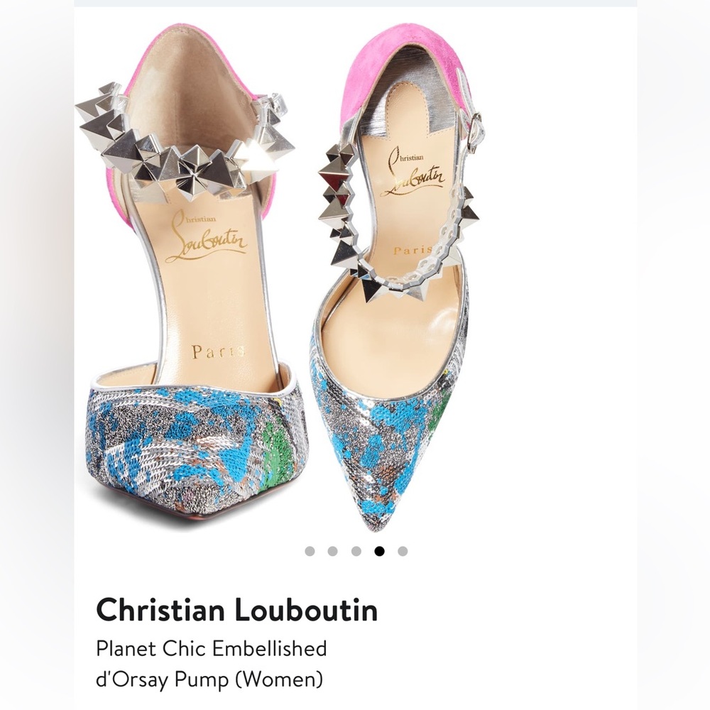 Christian Louboutin Planet Chic d’Orsay Embellished pumps - 7.5/37.5 - Picture 3 of 12